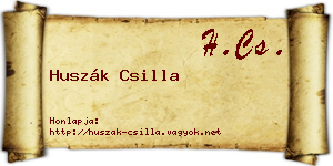 Huszák Csilla névjegykártya